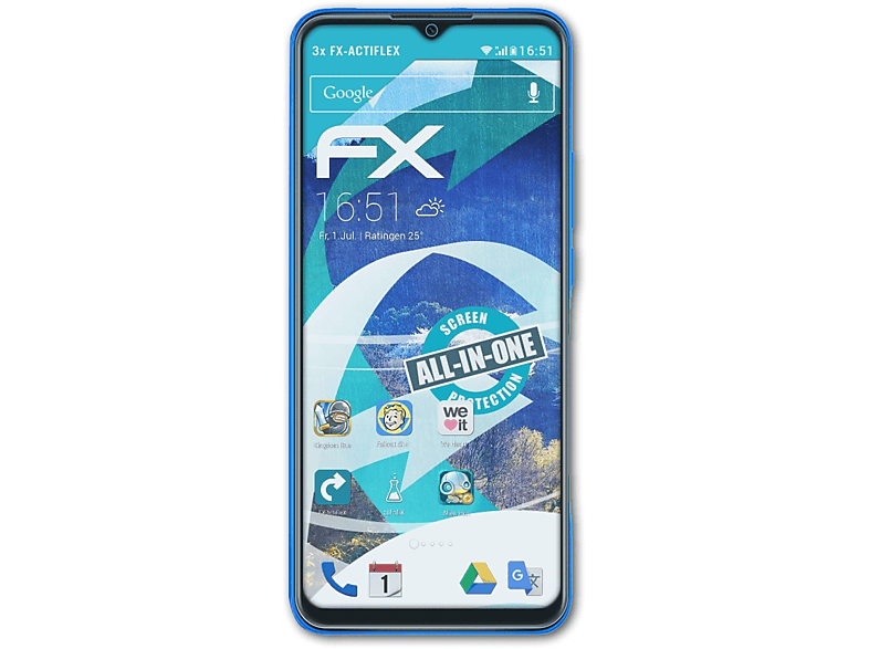 ATFOLIX 3x FX-ActiFleX Displayschutz(für Xiaomi Poco M2)