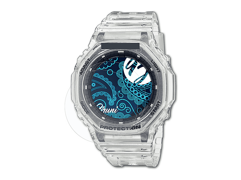 Protecteurs D'écran Bruni Pour Casio GA-2200M-4AER - 2 Films Anti-rayures - Neuf