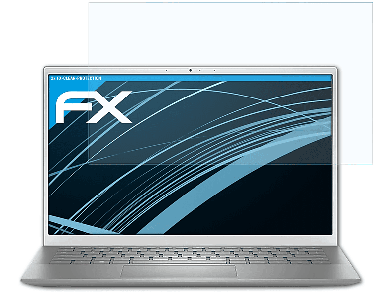 ATFOLIX 2x FX-Clear Displayschutz(für Dell Inspiron 13 (cn53102 cn53104 cn53105))