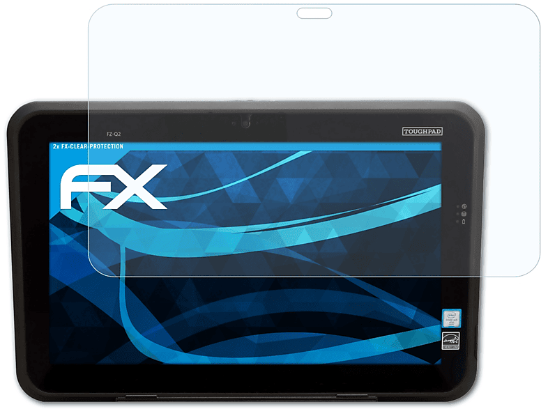 ATFOLIX 2x FX-Clear Displayschutz(für Panasonic Toughpad FZ-Q2)