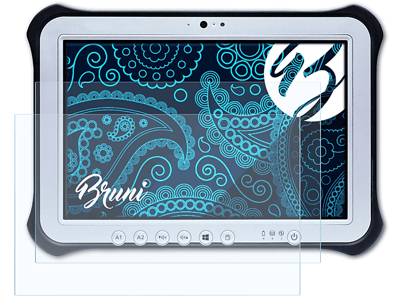BRUNI 2x Basics-Clear Schutzfolie(für Panasonic ToughBook G1)