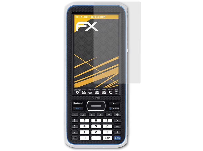 ATFOLIX 2x FX-Antireflex Displayschutz(für Casio FX-CP400 (ClassPad II)) | Tabletschutzfolien