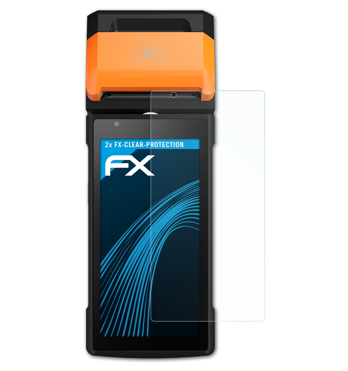 ATFOLIX 2x FX-Clear Displayschutz(für Sunmi P2)
