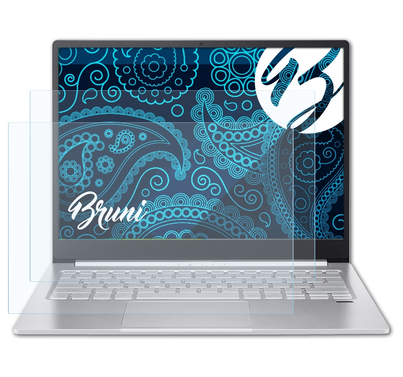 BRUNI 2x Basics-Clear Schutzfolie(für (SF313-53)) Swift 3 Acer