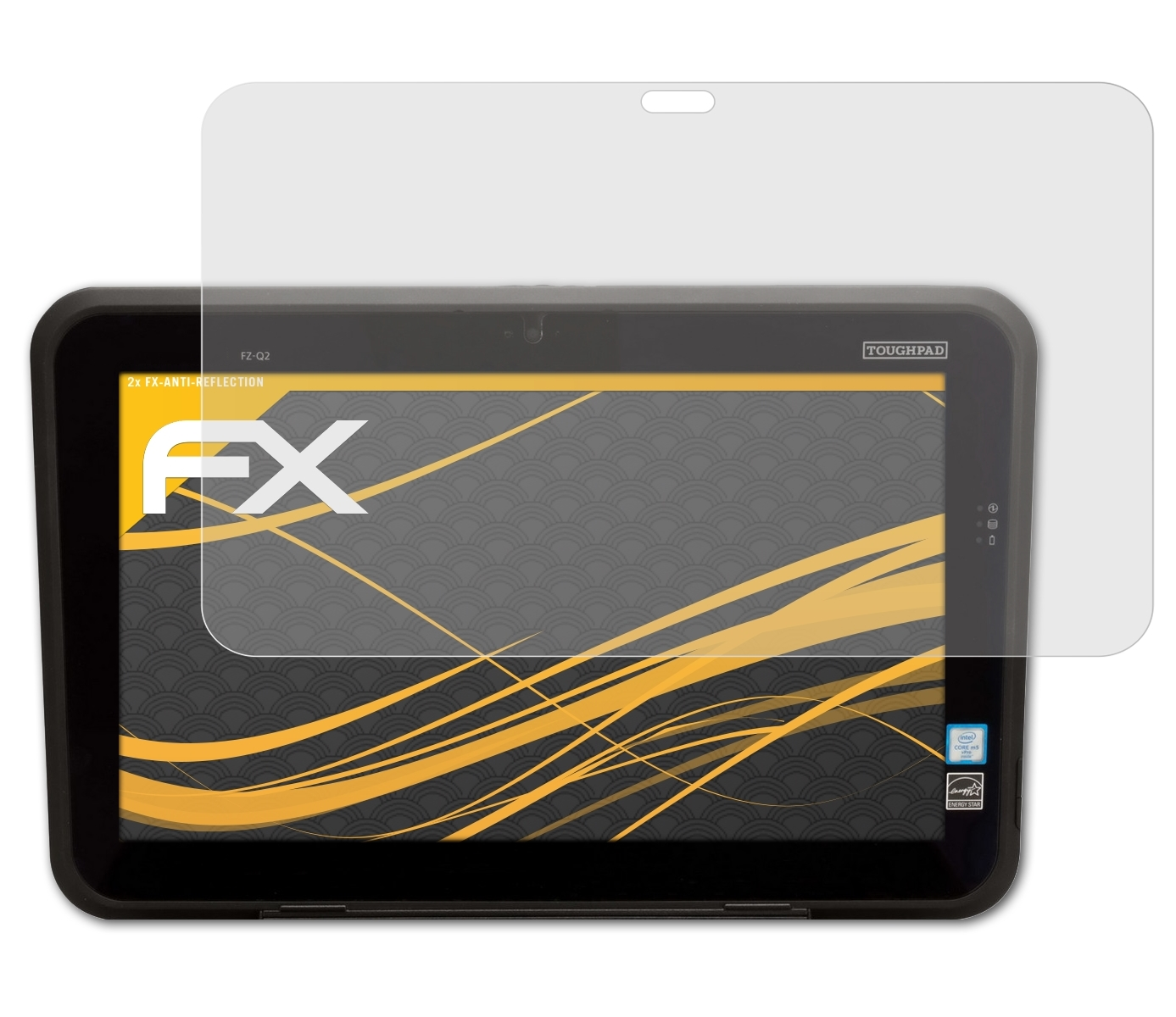 ATFOLIX 2x Panasonic FX-Antireflex FZ-Q2) Displayschutz(für Toughpad