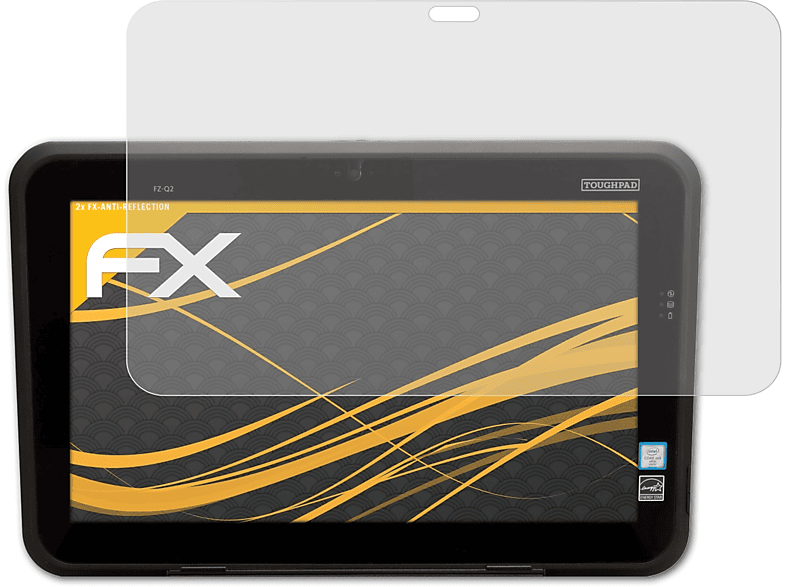 ATFOLIX 2x Panasonic FX-Antireflex FZ-Q2) Displayschutz(für Toughpad