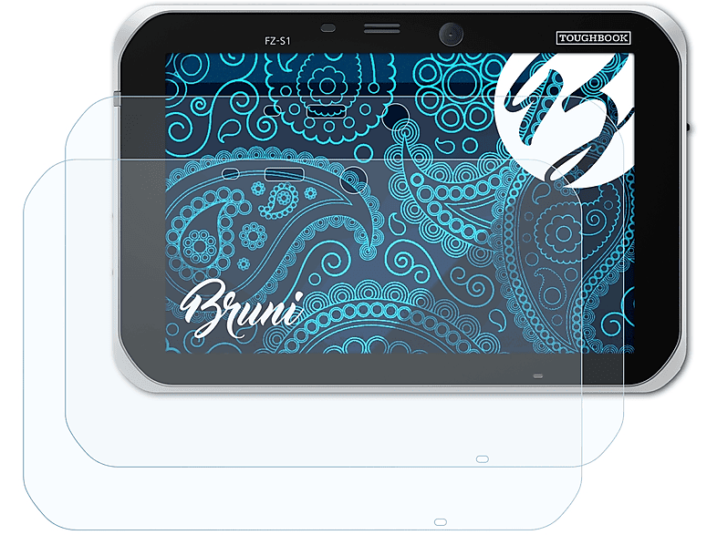BRUNI 2x Basics-Clear Schutzfolie(für Panasonic Toughbook S1)