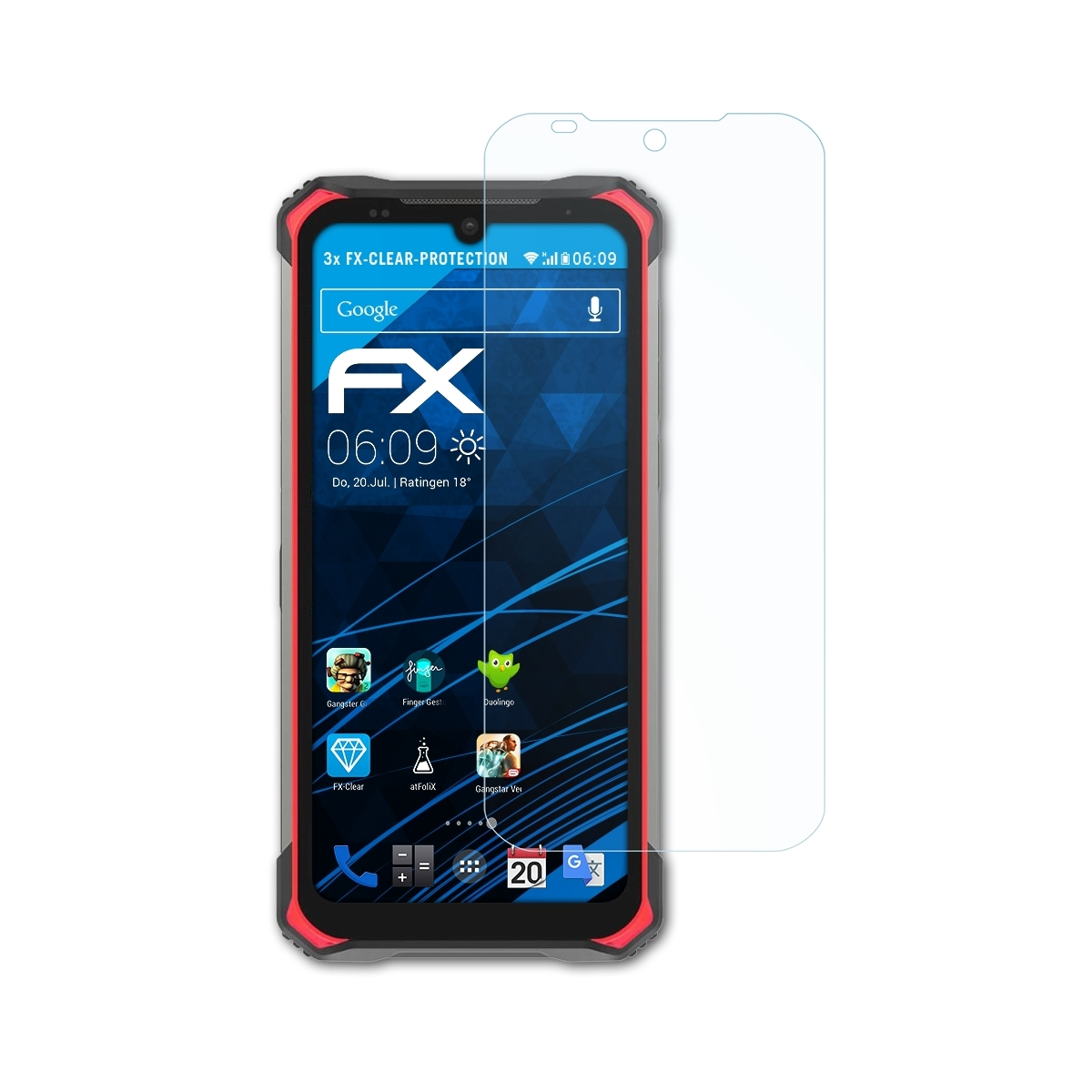 ATFOLIX Displayschutz(für S86) Doogee FX-Clear 3x