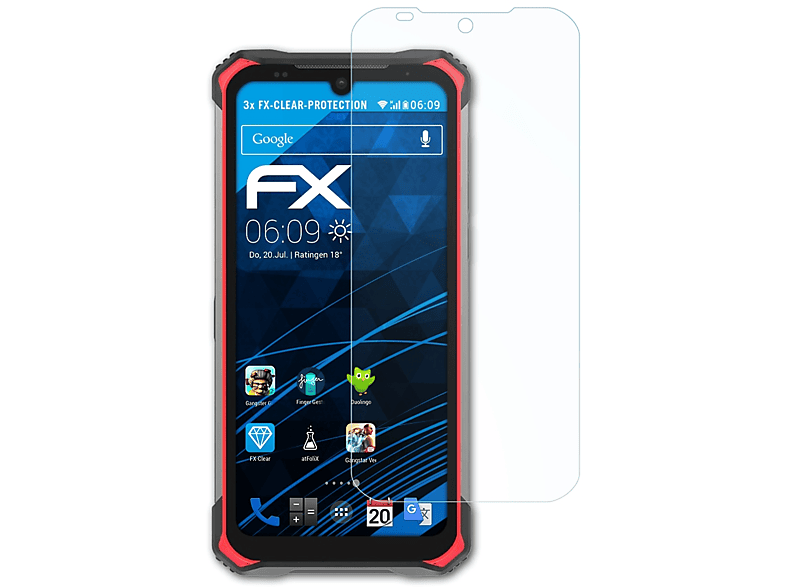 ATFOLIX 3x FX-Clear Displayschutz(für Doogee S86)