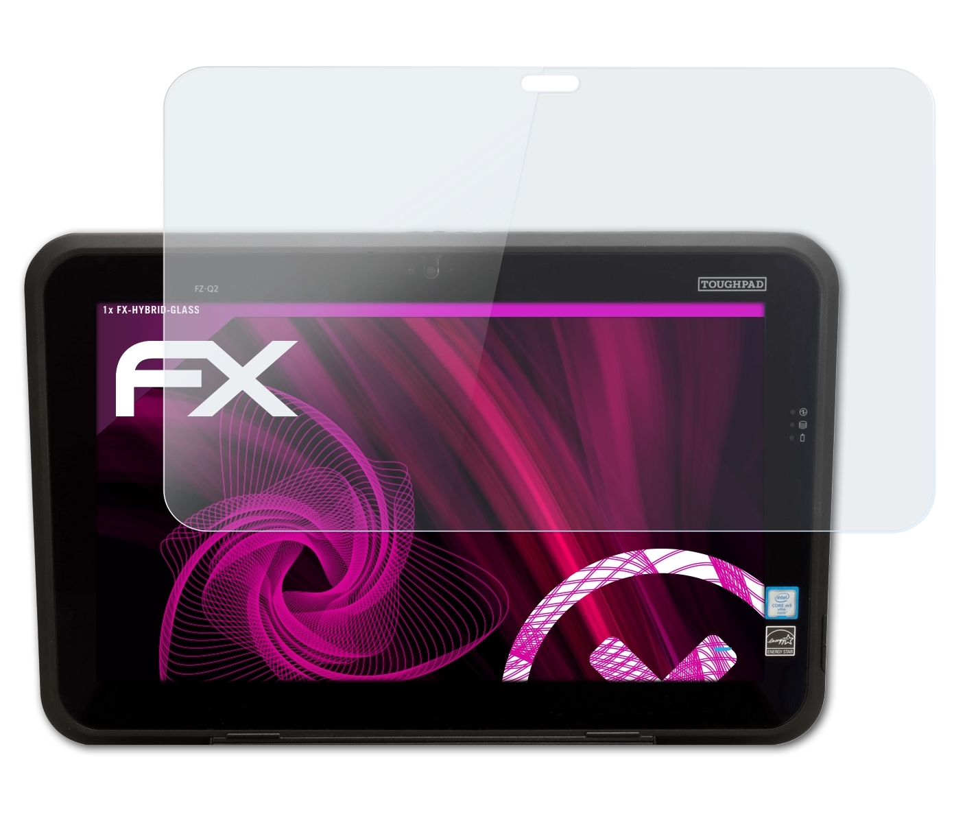 Panasonic Toughpad ATFOLIX FX-Hybrid-Glass Schutzglas(für FZ-Q2)