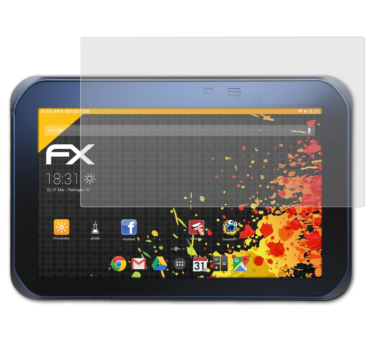 L1) FX-Antireflex Displayschutz(für ATFOLIX Panasonic 2x Toughbook