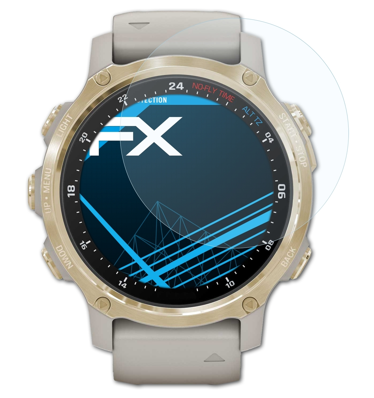 ATFOLIX 3x Garmin Displayschutz(für Mk2S) Descent FX-Clear