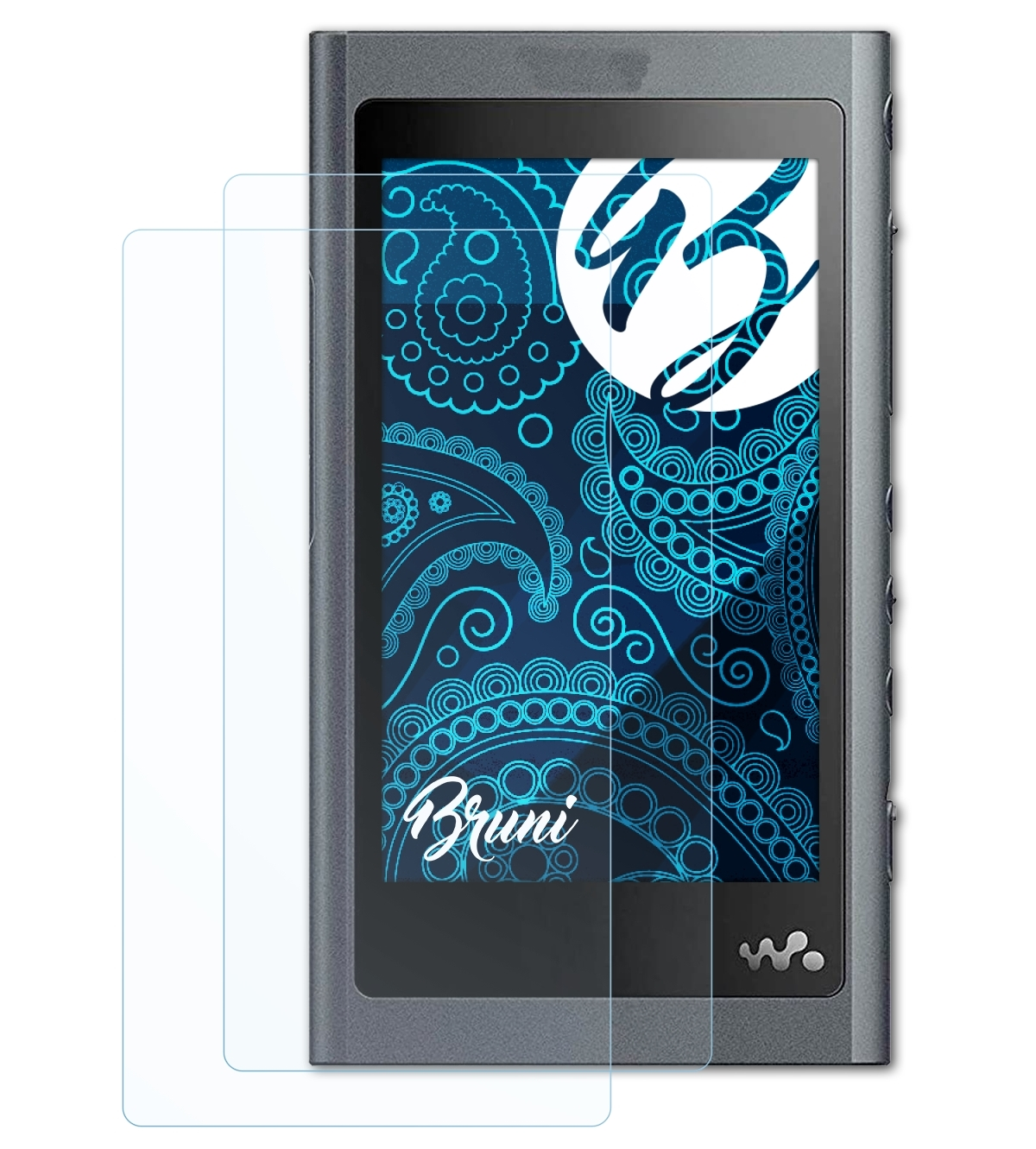 BRUNI 2x Walkman Schutzfolie(für Basics-Clear Sony NW-A50)