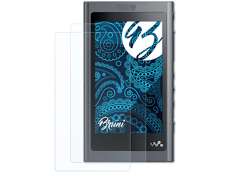 BRUNI 2x Walkman Schutzfolie(für Basics-Clear Sony NW-A50)