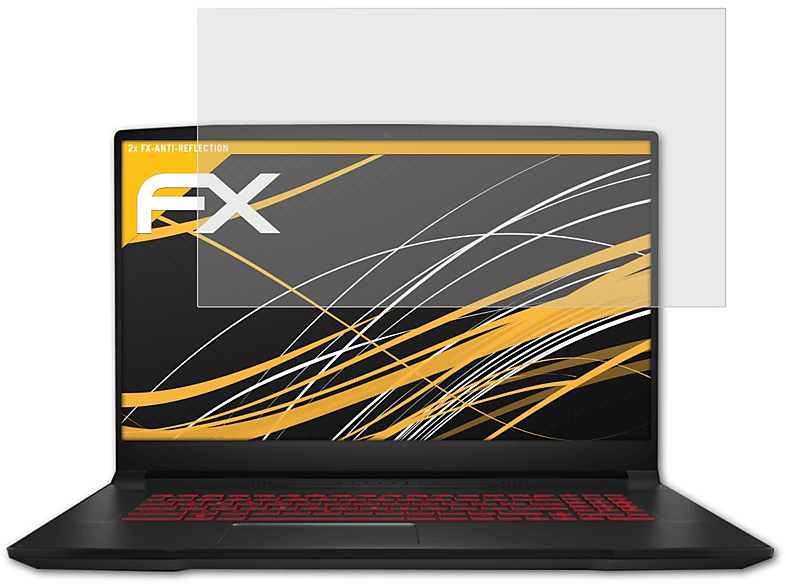 ATFOLIX 2x FX-Antireflex Displayschutz(für GF76) Katana MSI