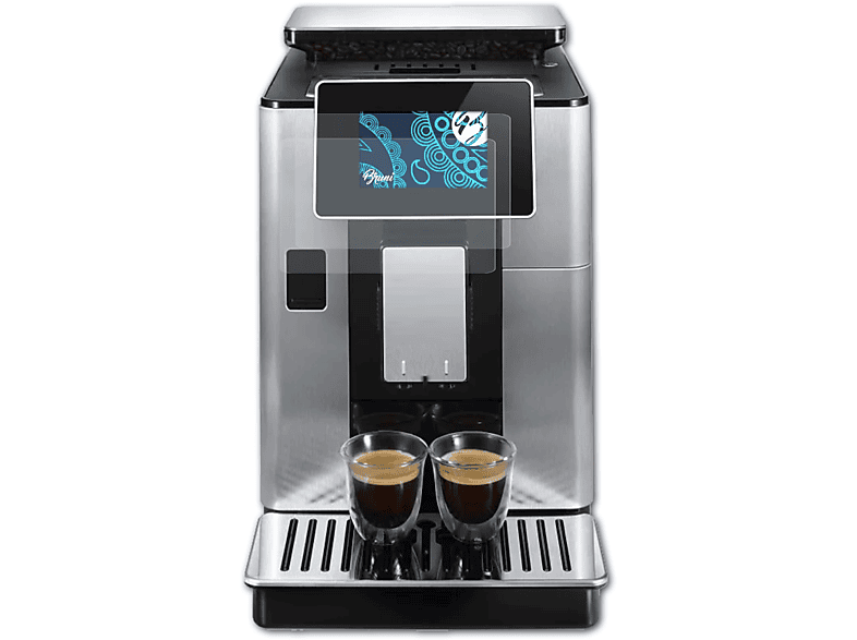 BRUNI 2x Basics-Clear (ECAM610.75.MB)) Schutzfolie(für Soul DeLonghi PrimaDonna