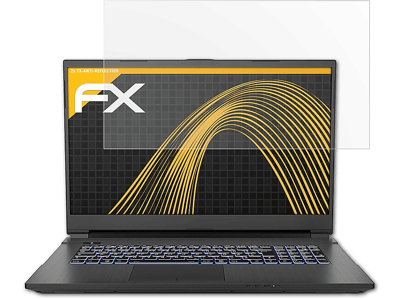 ATFOLIX 2x FX-Antireflex Displayschutz(für Medion ERAZER P10) Defender