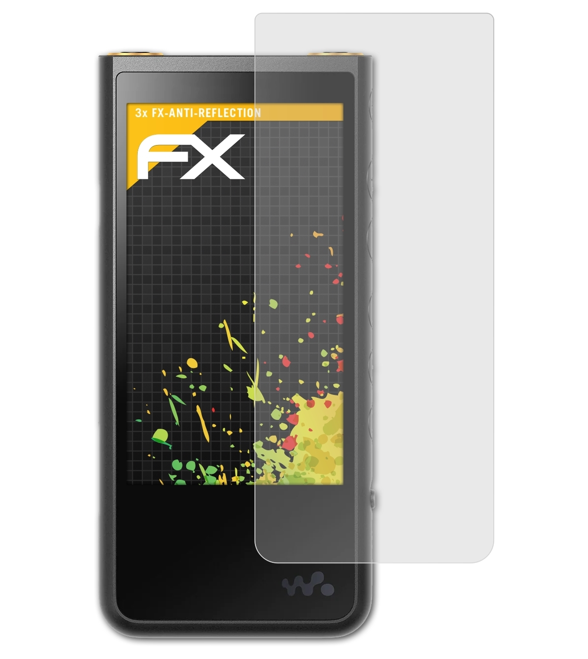 NW-ZX500) 3x Displayschutz(für Walkman ATFOLIX Sony FX-Antireflex