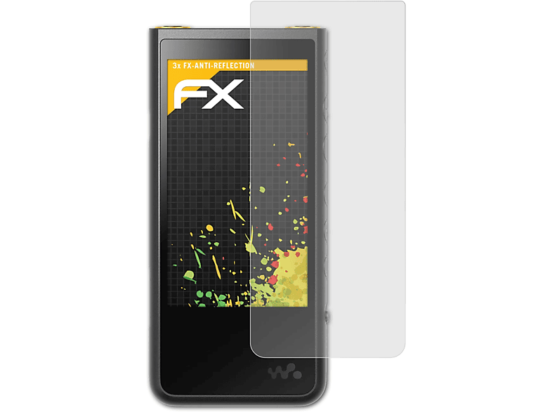 Walkman FX-Antireflex Displayschutz(für 3x ATFOLIX NW-ZX500) Sony