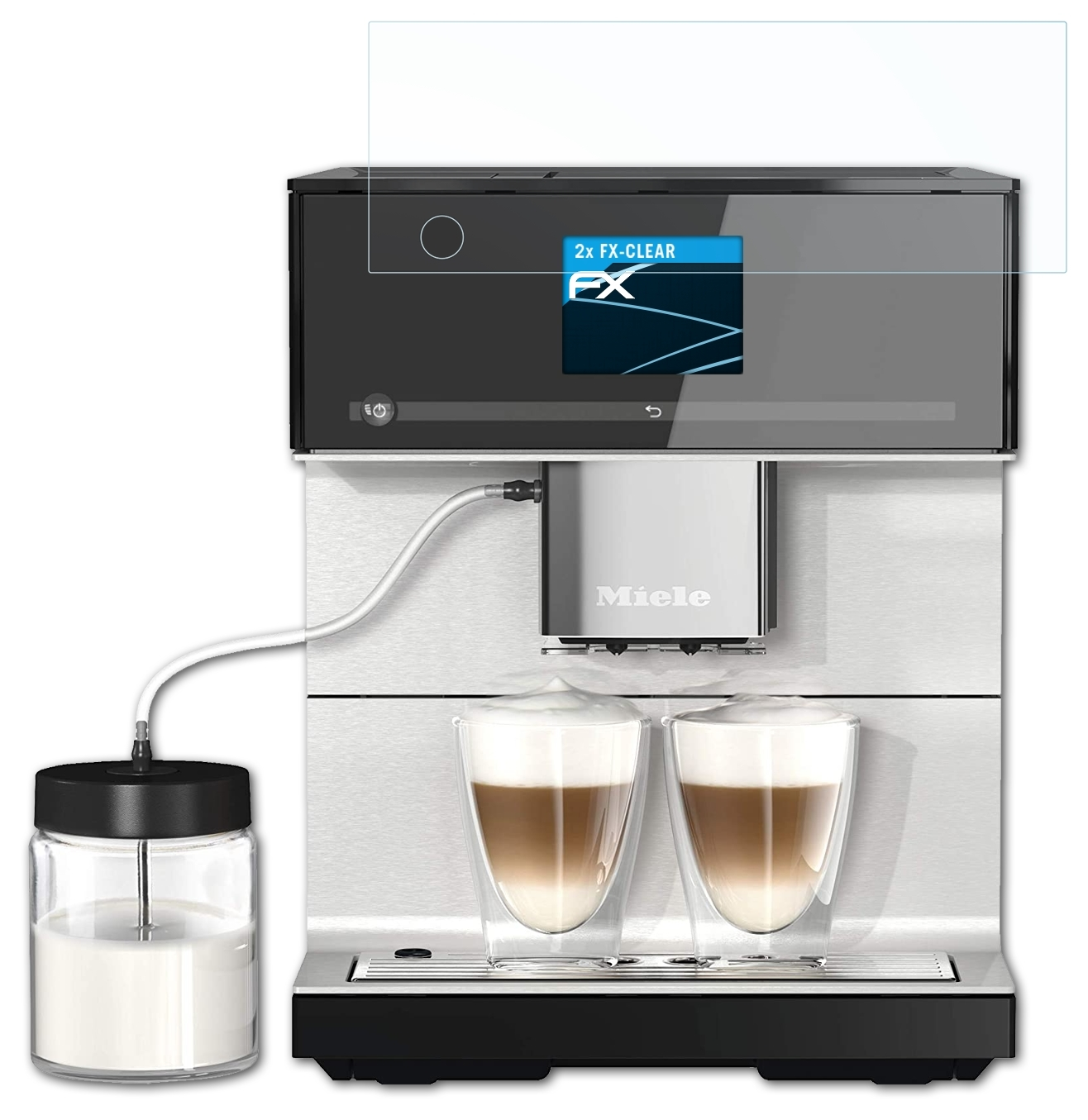ATFOLIX 2x FX-Clear Displayschutz(für 7350 CM Miele CoffeePassion)