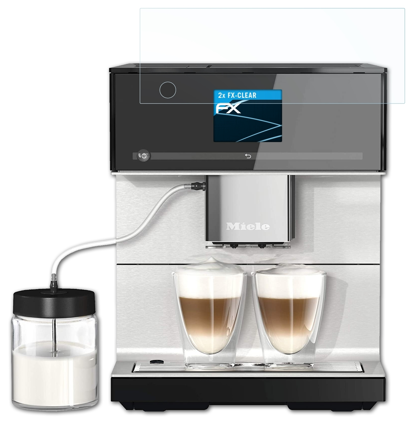 ATFOLIX 2x Miele CM Displayschutz(für CoffeePassion) FX-Clear 7350