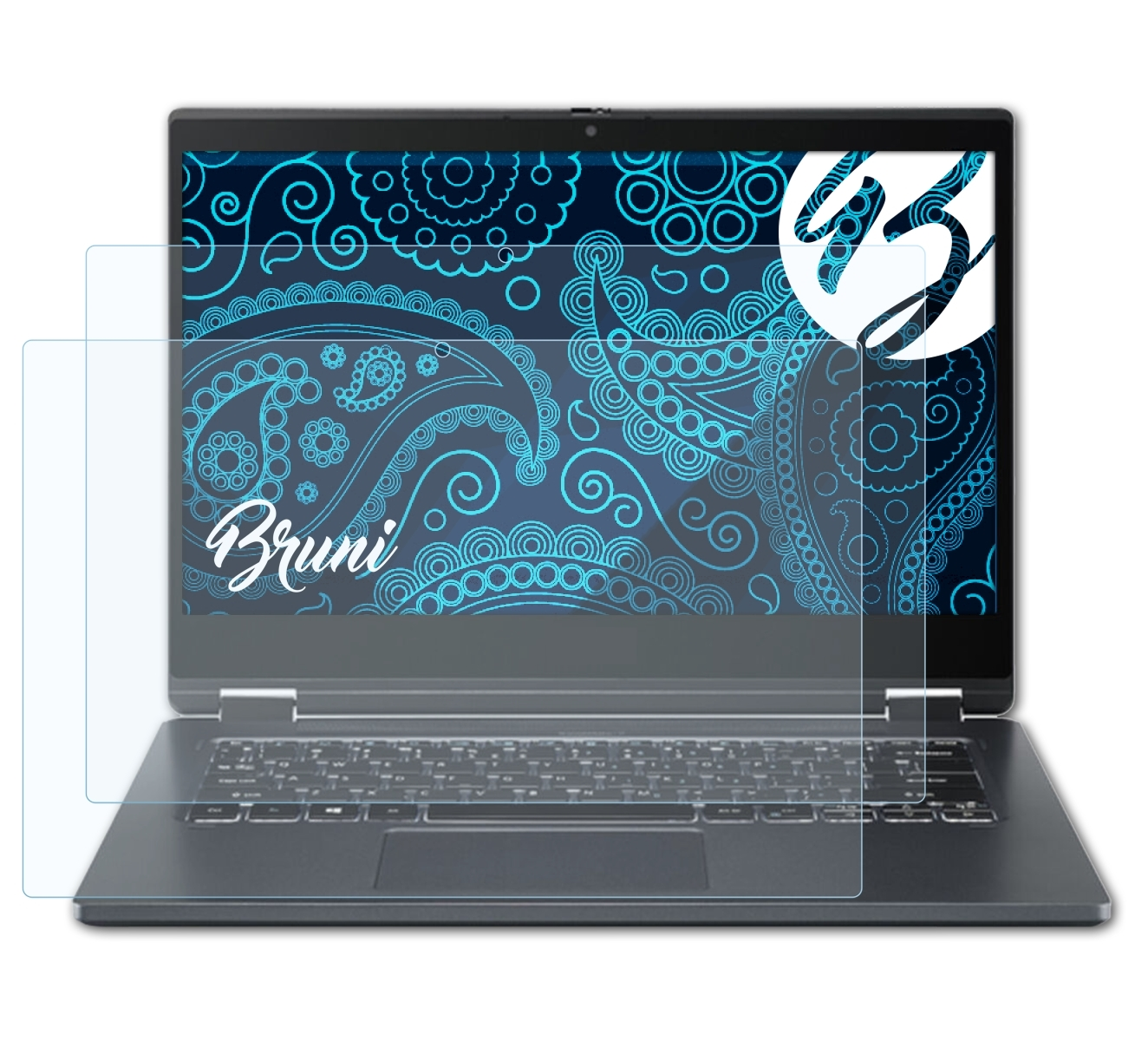 BRUNI 2x Basics-Clear Schutzfolie(für P4) Spin Acer TravelMate