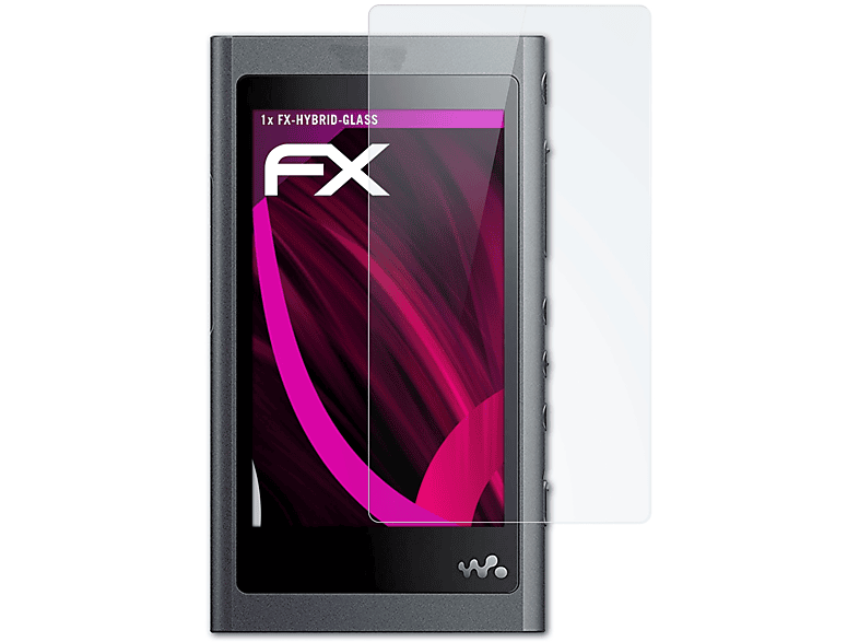ATFOLIX FX-Hybrid-Glass Schutzglas(für Sony NW-A50) Walkman
