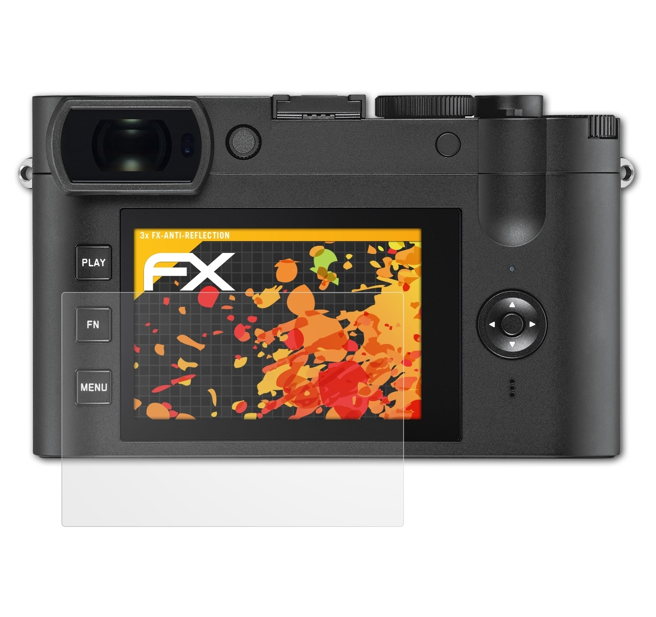 ATFOLIX 3x Displayschutz(für Leica FX-Antireflex Q2 Monochrom)