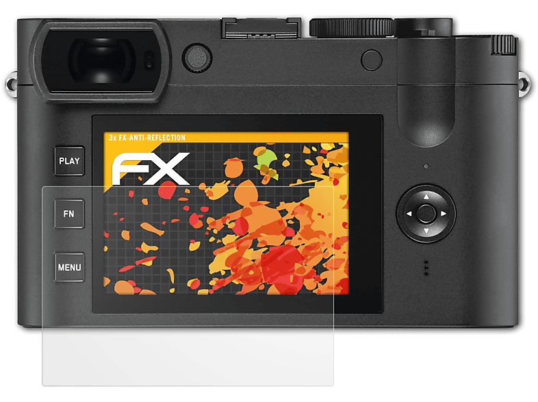 ATFOLIX 3x FX-Antireflex Displayschutz(für Leica Q2 Monochrom)