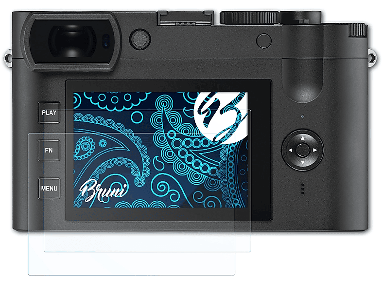 BRUNI Leica Basics-Clear Monochrom) 2x Schutzfolie(für Q2