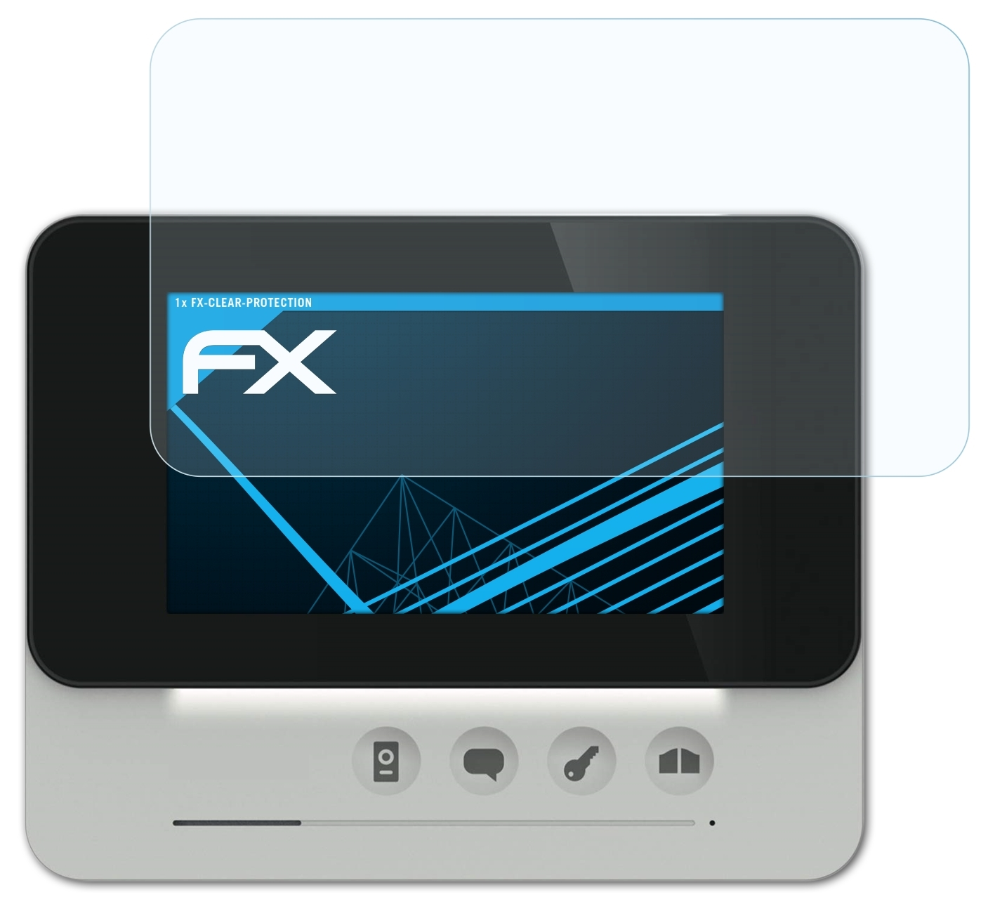 ATFOLIX FX-Clear Displayschutz(für Philips WelcomeEye 4.3 AddCompact (DES9300DDE/10)) Inch
