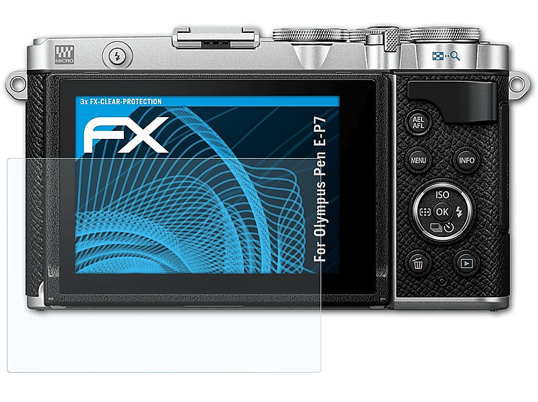 ATFOLIX 3x FX-Clear Displayschutz(für Pen Olympus E-P7)