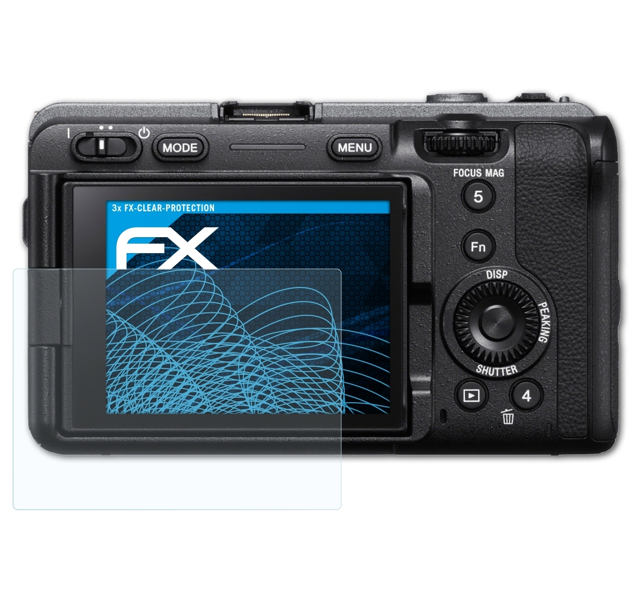 FX3 3x Sony Cinema Line) ATFOLIX Displayschutz(für FX-Clear