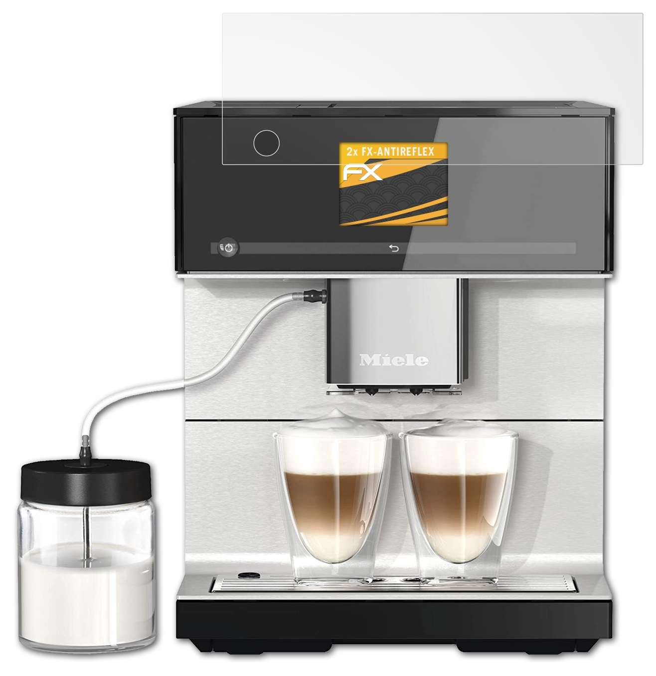 ATFOLIX Miele 2x 7350 CoffeePassion) FX-Antireflex CM Displayschutz(für