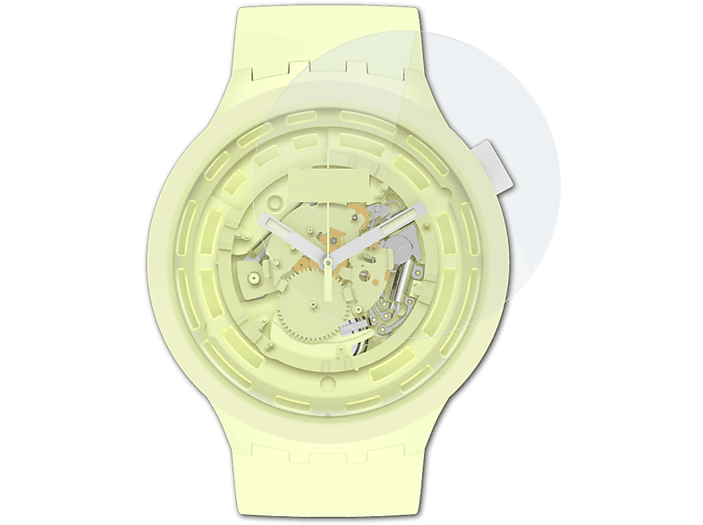 ATFOLIX FX-Hybrid-Glass Schutzglas(für Swatch C-Lime)