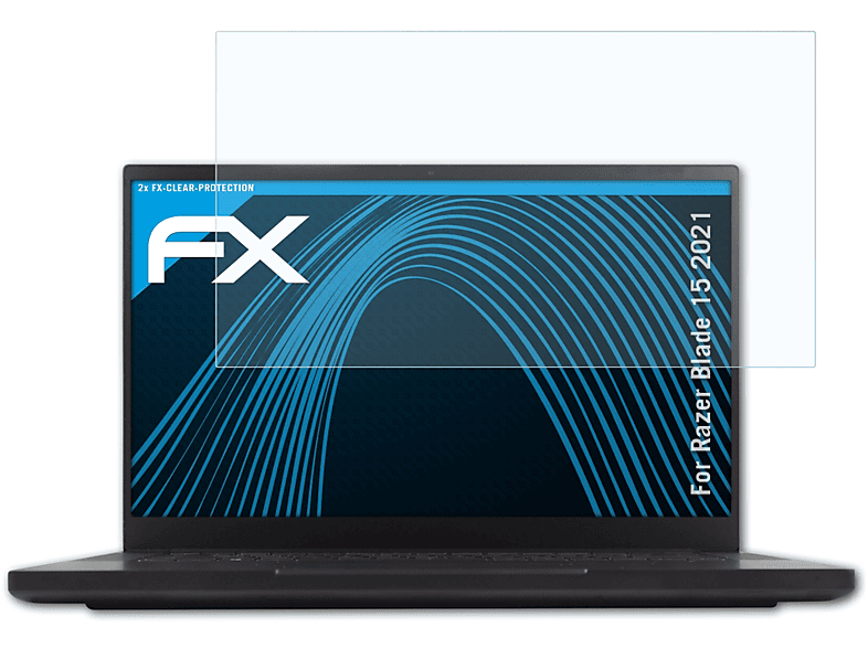 ATFOLIX 2x FX-Clear Displayschutz(für Razer Blade 15 (2021))
