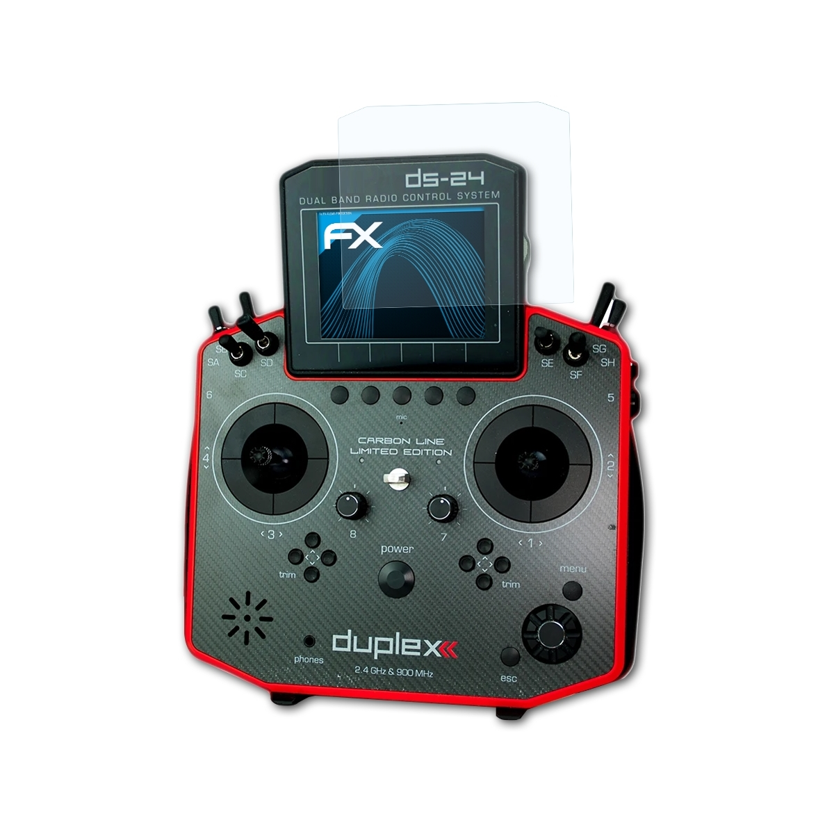 ATFOLIX 3x FX-Clear Displayschutz(für Jeti DS-24) Duplex Transmitter