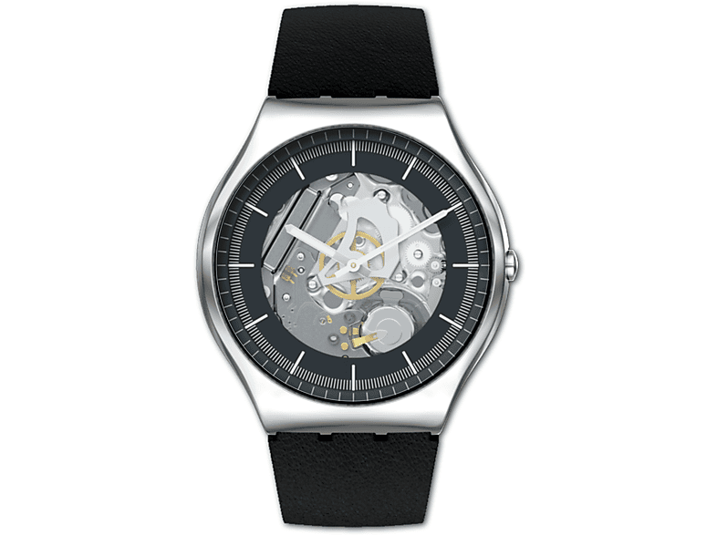 ATFOLIX 3x FX-ActiFleX Displayschutz(für Swatch Black Skeleton) | Smartwatch Schutzfolien & Gläser