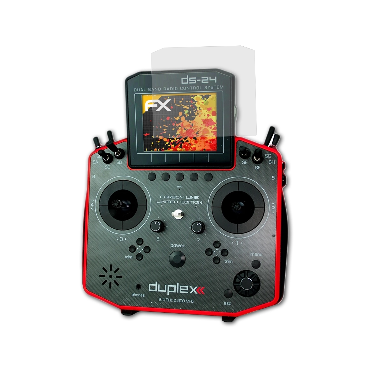 ATFOLIX 3x FX-Antireflex Displayschutz(für Jeti Transmitter Duplex DS-24)