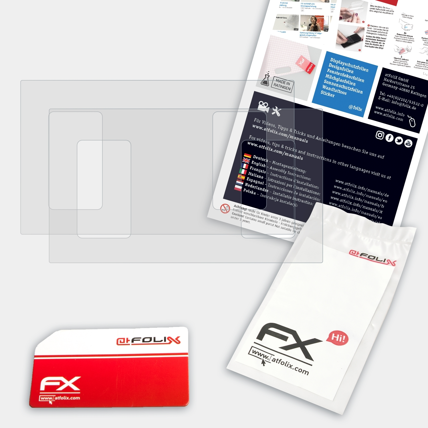 FX-Antireflex 2x X6) Displayschutz(für ATFOLIX Jura