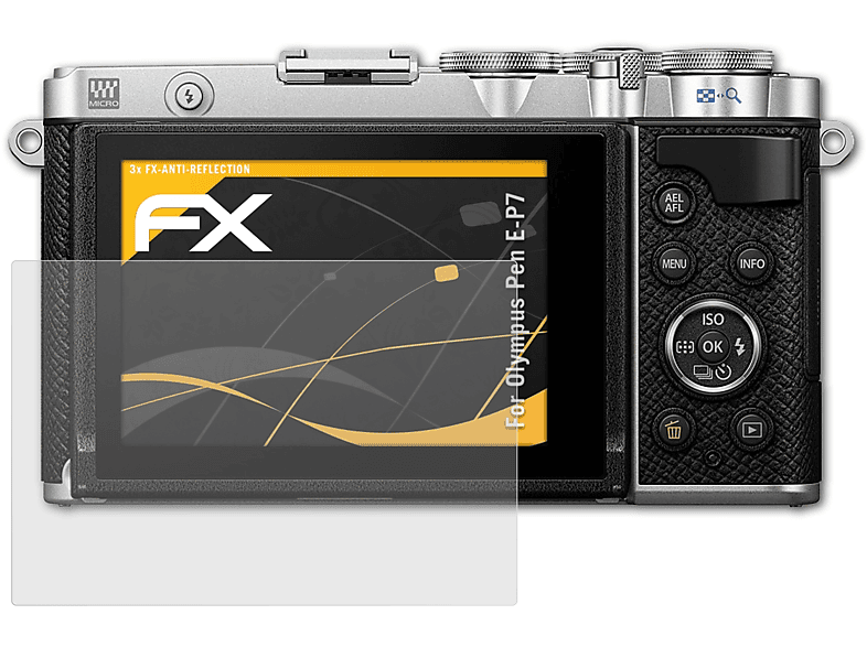 ATFOLIX 3x FX-Antireflex Displayschutz(für Olympus Pen E-P7)