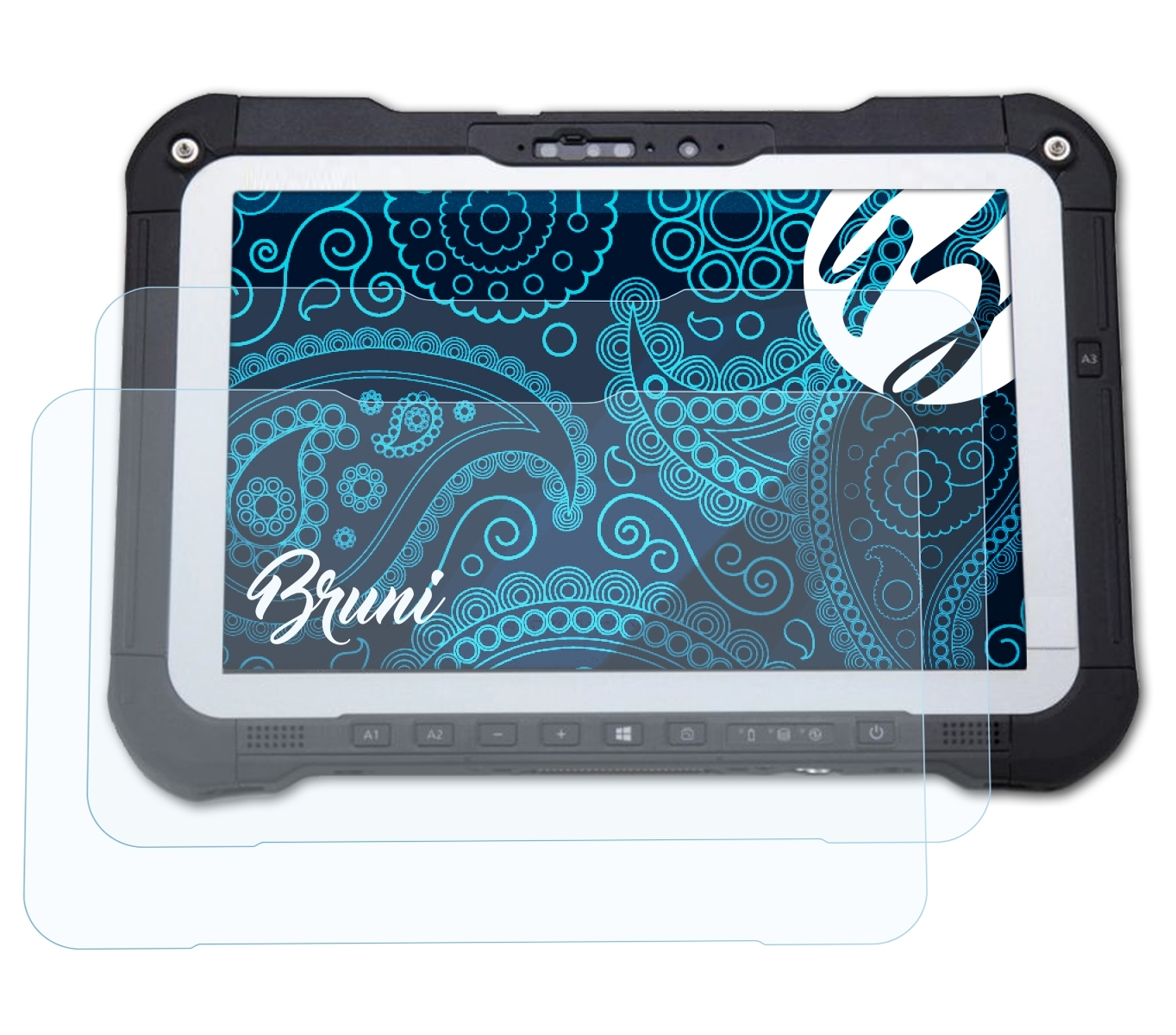 BRUNI 2x Basics-Clear Schutzfolie(für Panasonic Toughbook G2)