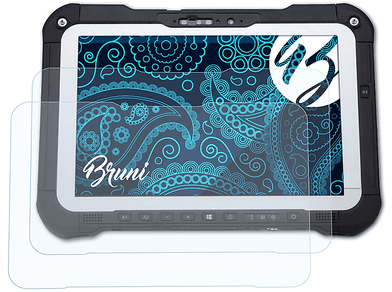 BRUNI 2x Panasonic Basics-Clear Schutzfolie(für Toughbook G2)