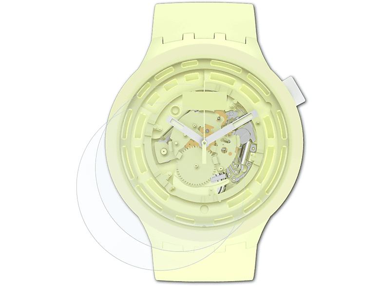Swatch C-Lime) Basics-Clear 2x BRUNI Schutzfolie(für