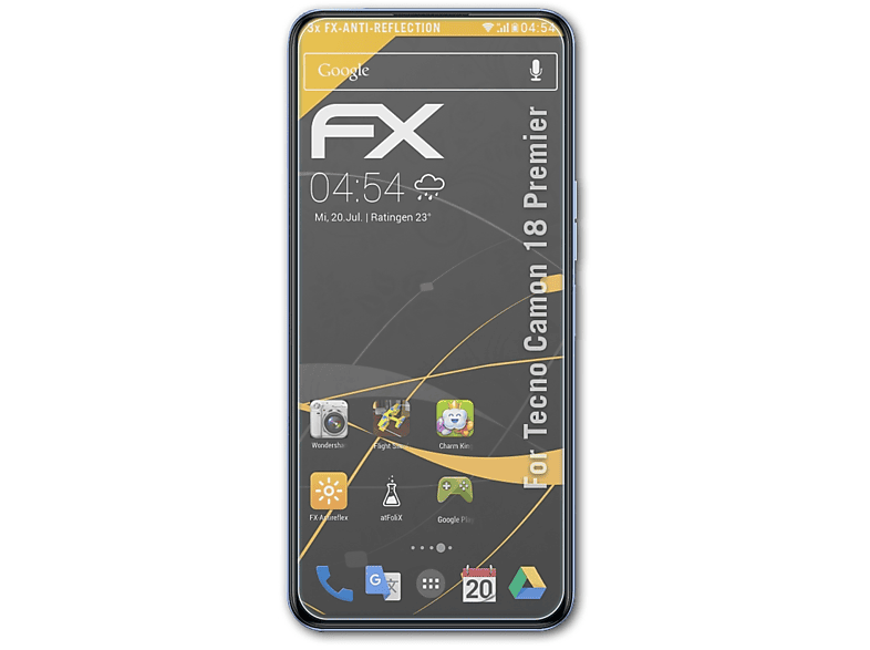 Tecno Displayschutz(für Premier) 18 FX-Antireflex Camon ATFOLIX 3x