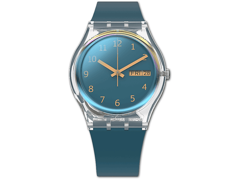 ATFOLIX 3x FX-ActiFleX Displayschutz(für Swatch Blue Away) | Smartwatch Schutzfolien & Gläser