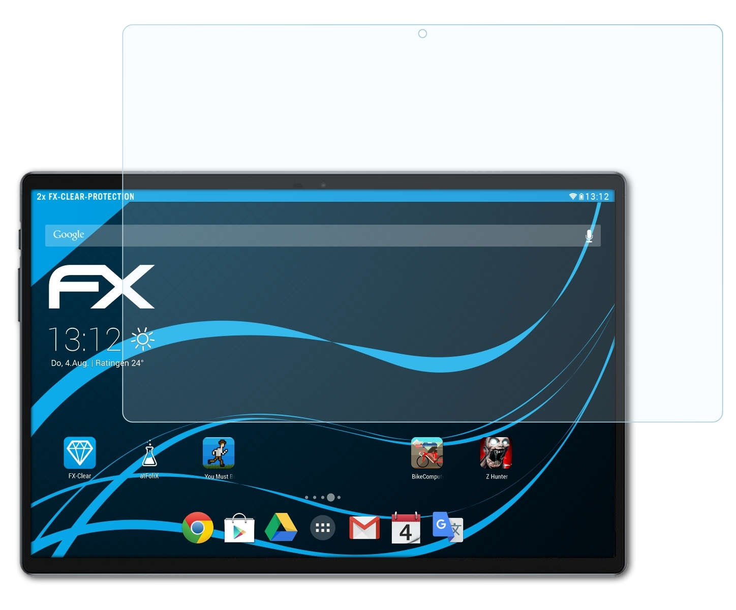 ATFOLIX Teclast M40 2x Displayschutz(für FX-Clear Pro)