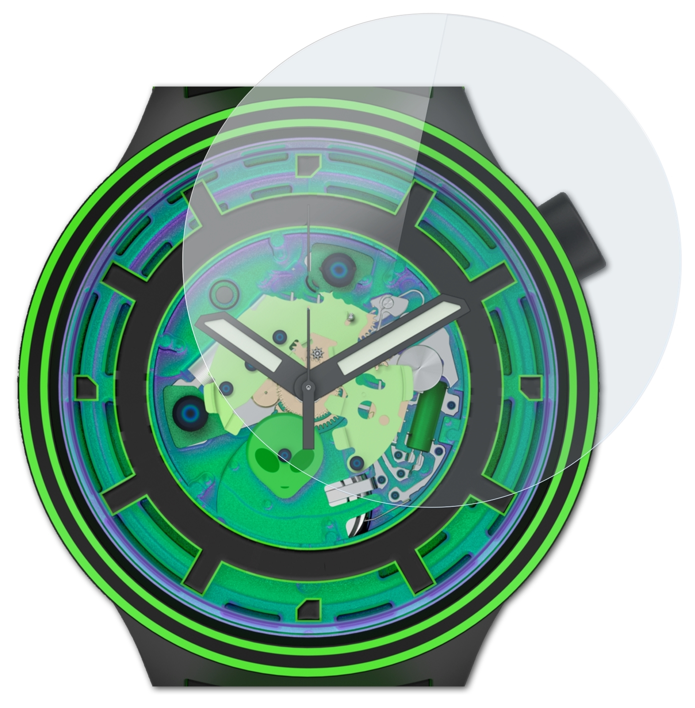 Schutzglas(für FX-Hybrid-Glass in Swatch Peace) ATFOLIX Come