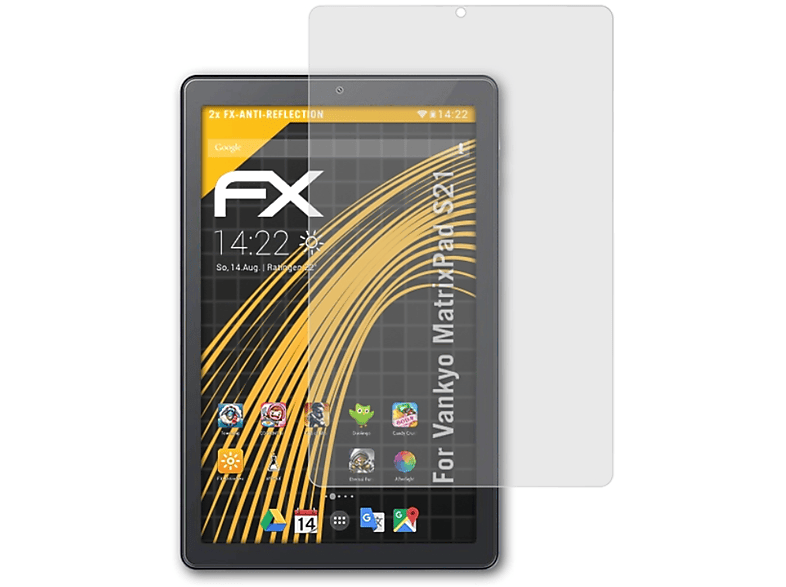 FX-Antireflex 2x ATFOLIX Vankyo S21) Displayschutz(für MatrixPad