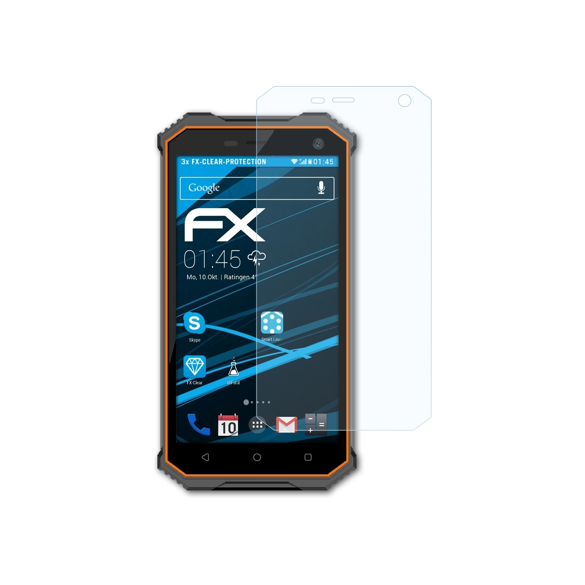 ATFOLIX 3x FX-Clear Beafon X5) Displayschutz(für